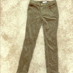 Ann Taylor Loft olive corduroy skinny jean